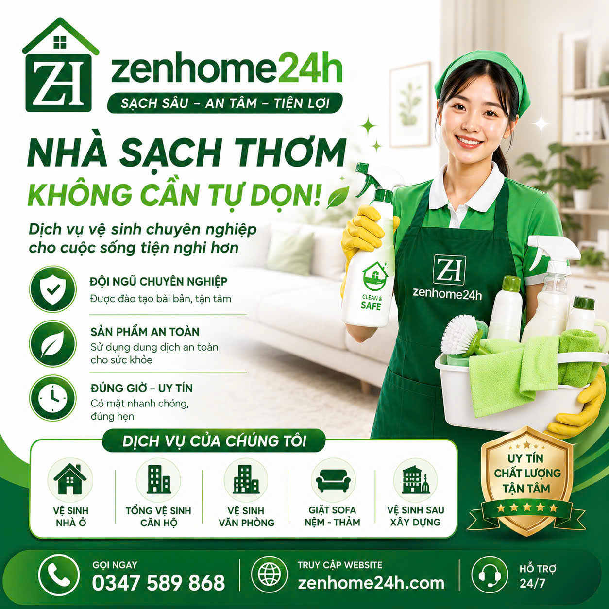 Dịch vụ giúp việc theo giờ tại Quận Tân Phú